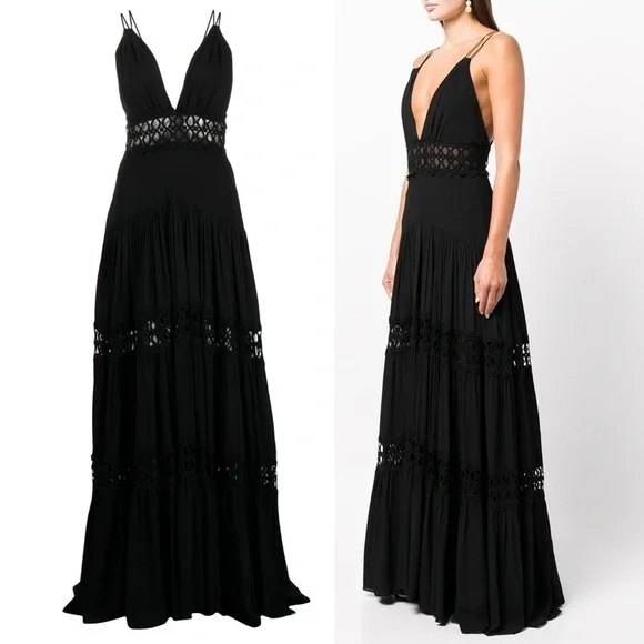 NWT Silvia Tcherassi Annabella Guipure Lace Dress in Black XS - Picture 15 of 16